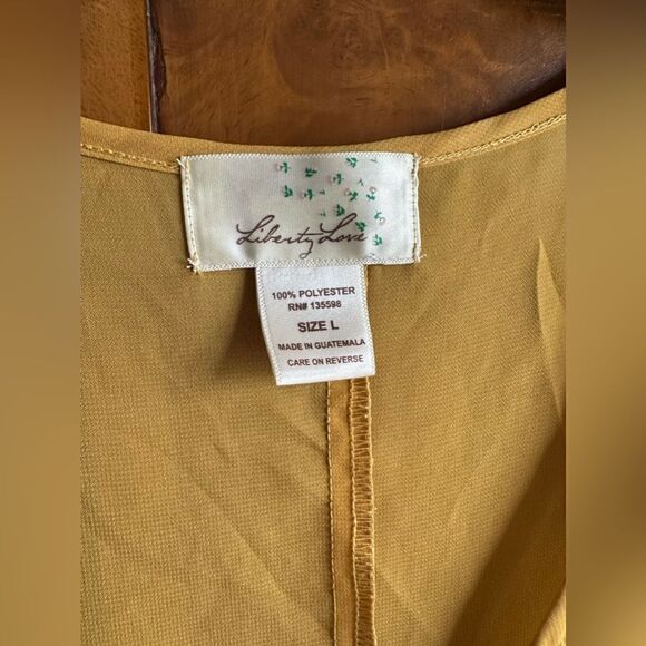 Sheer mustard yellow blouse - Picture 7 of 7